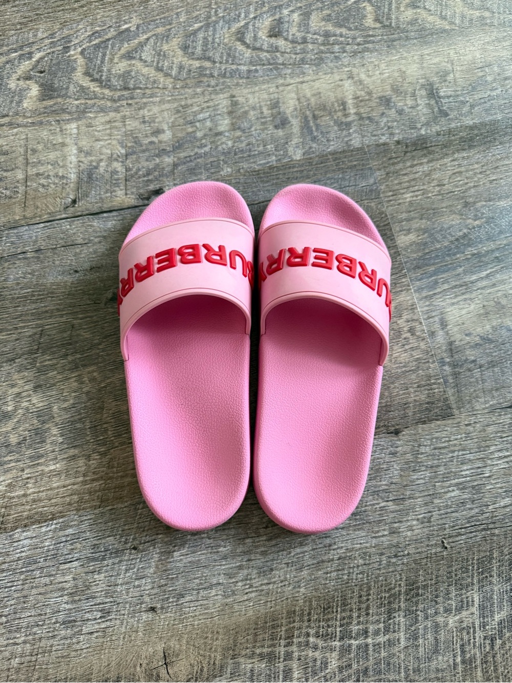 Burberry Pink Slides with Red Logo size 37 - Picture 2 of 6